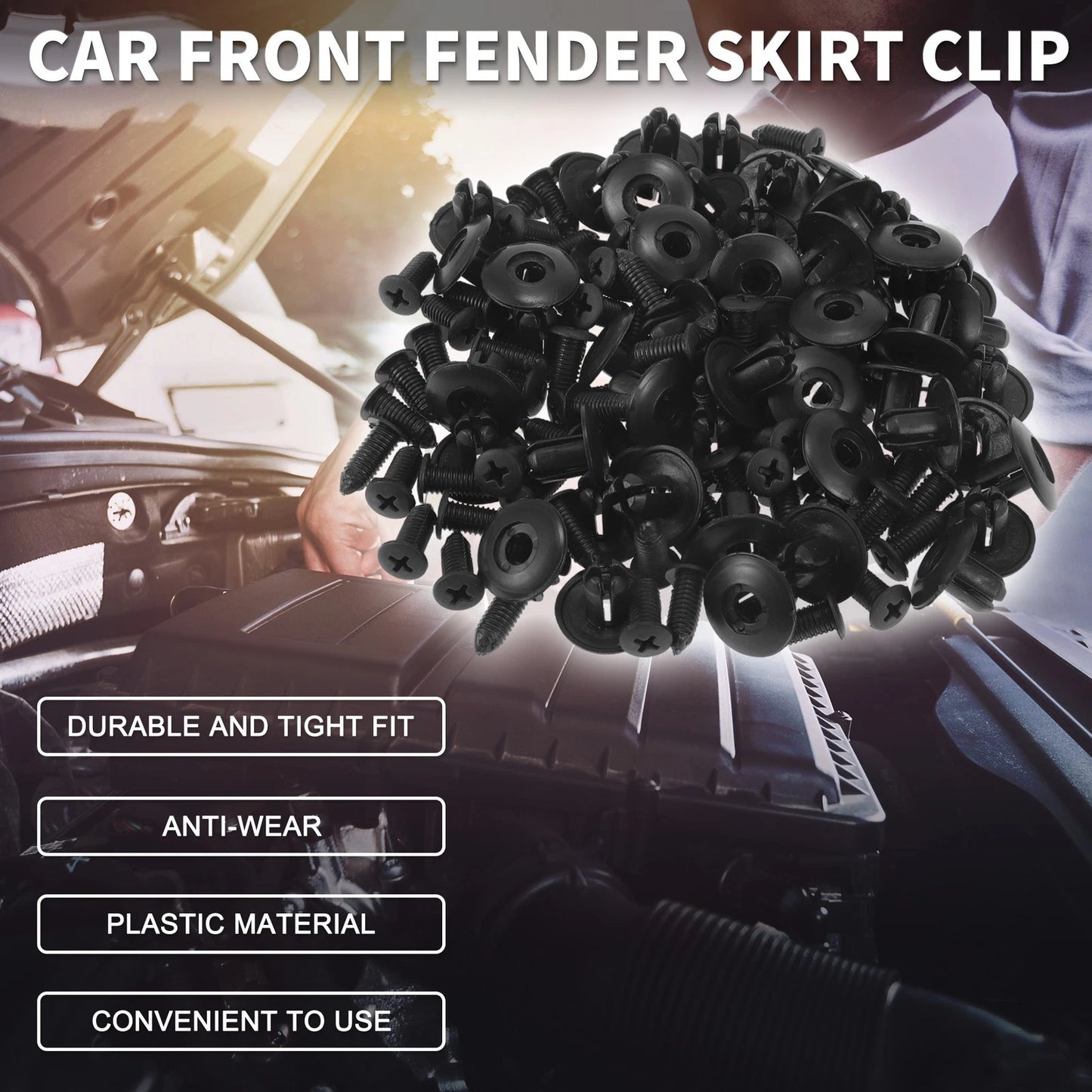 50 Pcs Front Fender Skirt Clip for Kia Soul (2010–2019) & Kia Spectra