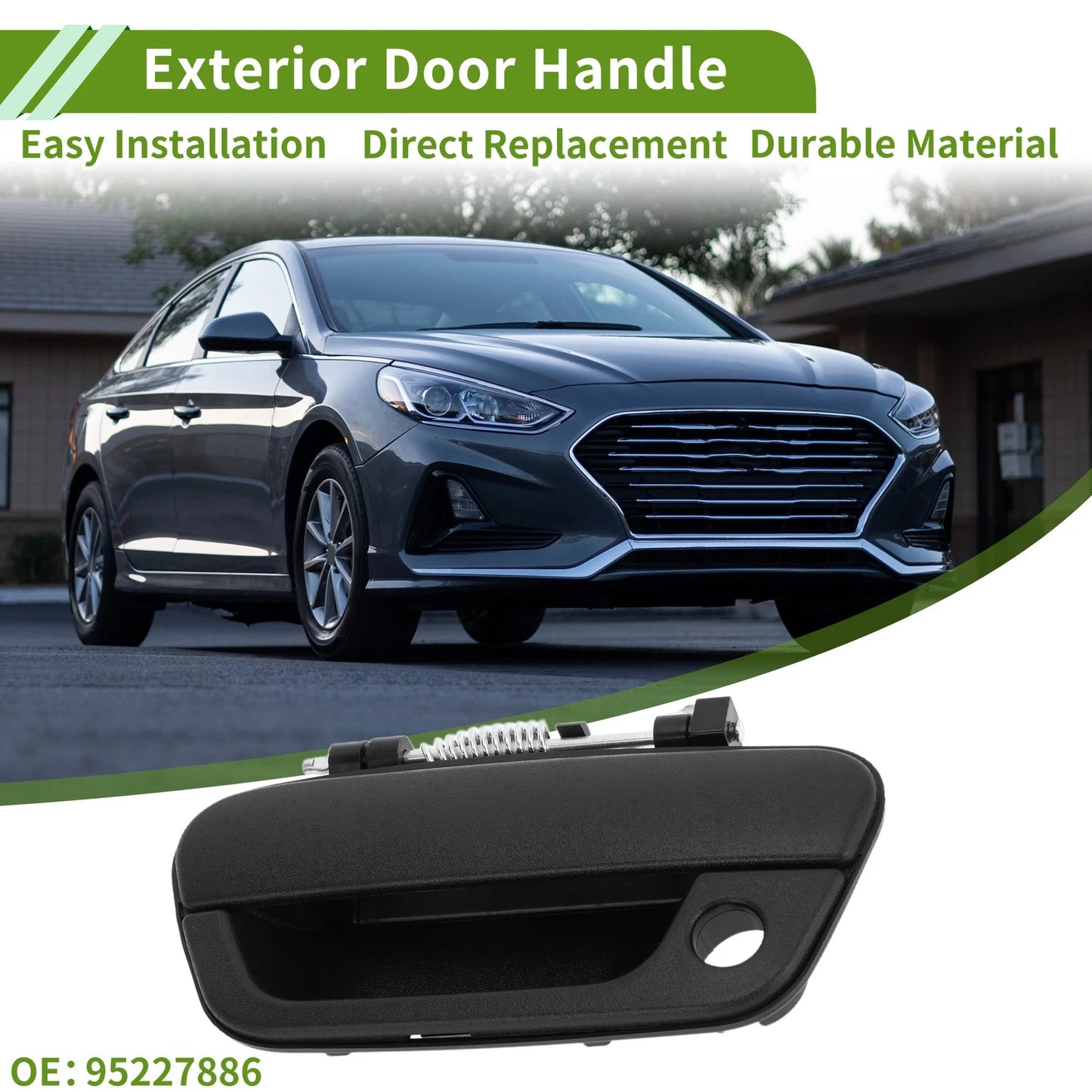Exterior Door Handle for Chevrolet Spark (2013–2016) No.95227886 Black Front Left