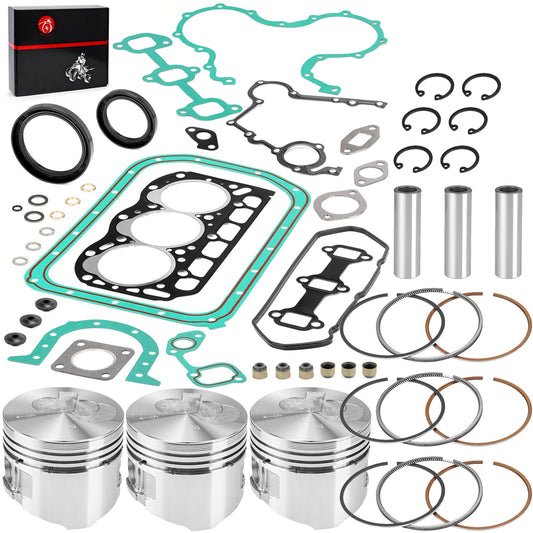 Engine Rebuild Kit with Pistons & Rings for Kawasaki Mule 3010-4010 (Diesel)