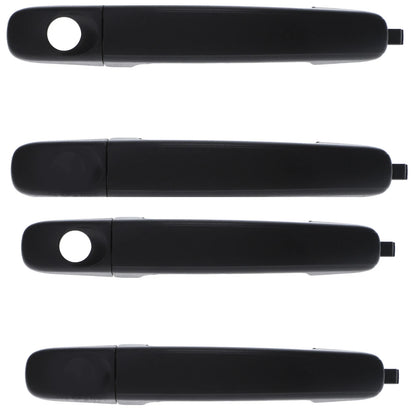 Set of 4 Textured Black Outer Door Handles for Ford Ranger (2011–2022)