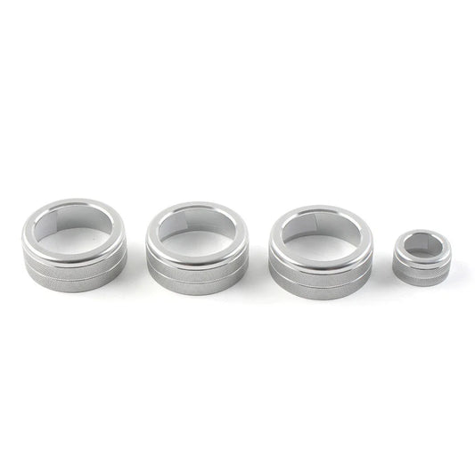 4x AC Climate Control Knob Ring Covers for Honda Civic (2022 - Present) Silver