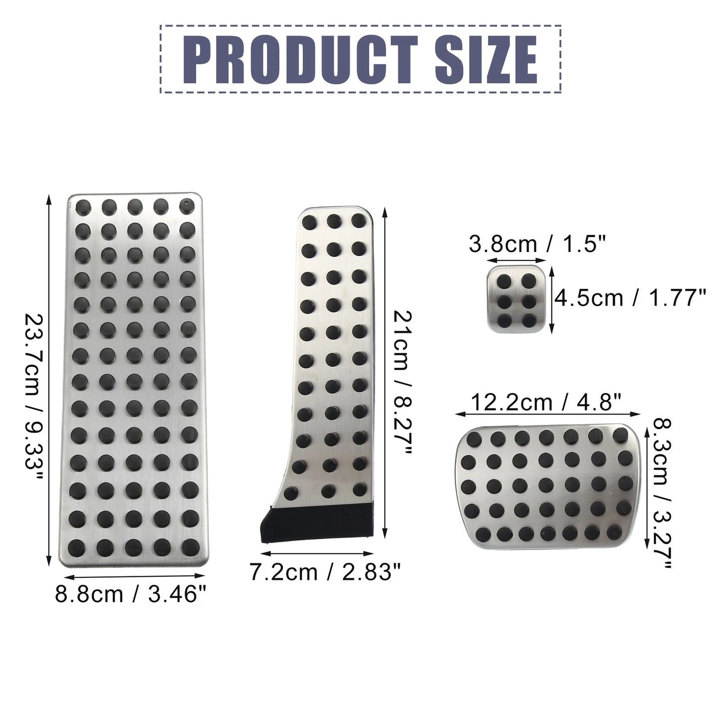 Set of 4 Accelerator and Brake Pedal Covers for Mercedes-Benz W203 W204