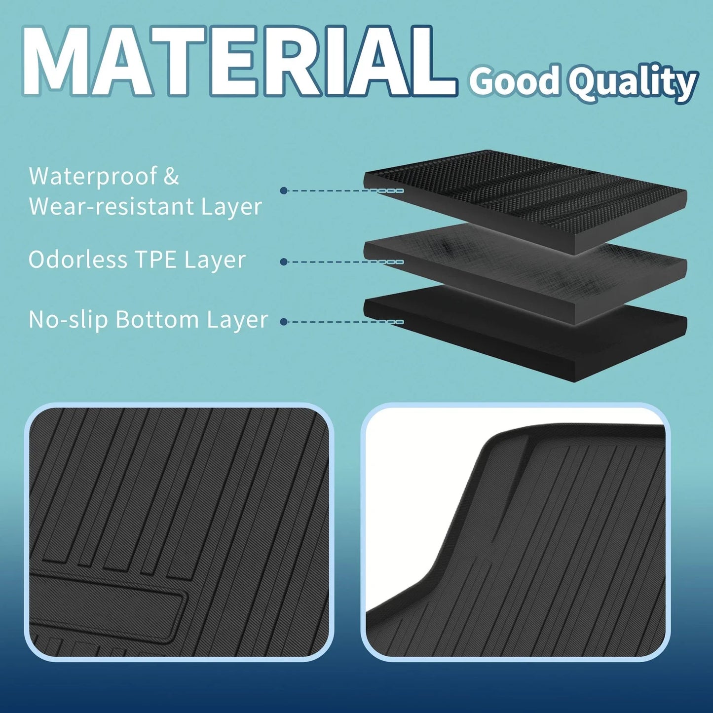 Flat Face Cargo Liner Rear Trunk Mat for Honda Civic (2022-2024) 1 x TPE
