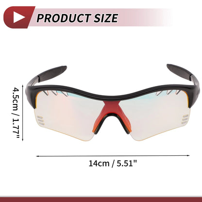 Motorcycle Riding Goggles for Motorcycle (Light Red Lens, Black Frame)