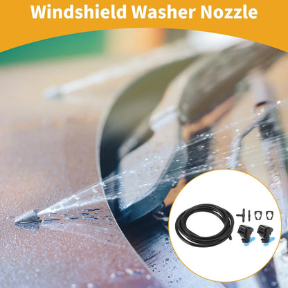 Windshield Washer Nozzle Kit for Chevrolet Malibu (2013-2015) with Fluid Hose