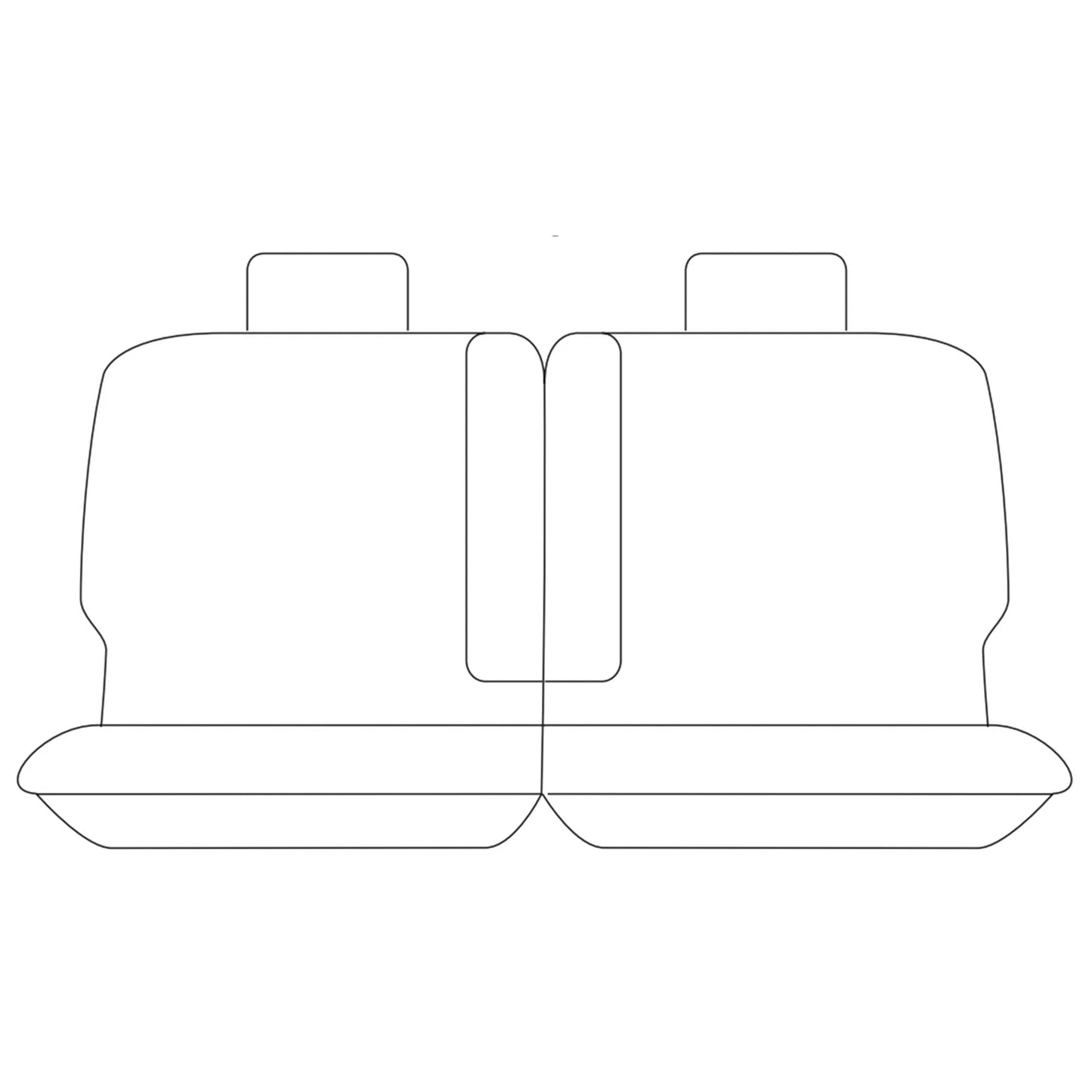 Set of 2 Black Neoprene Car Seat Covers for Nissan Patrol GU