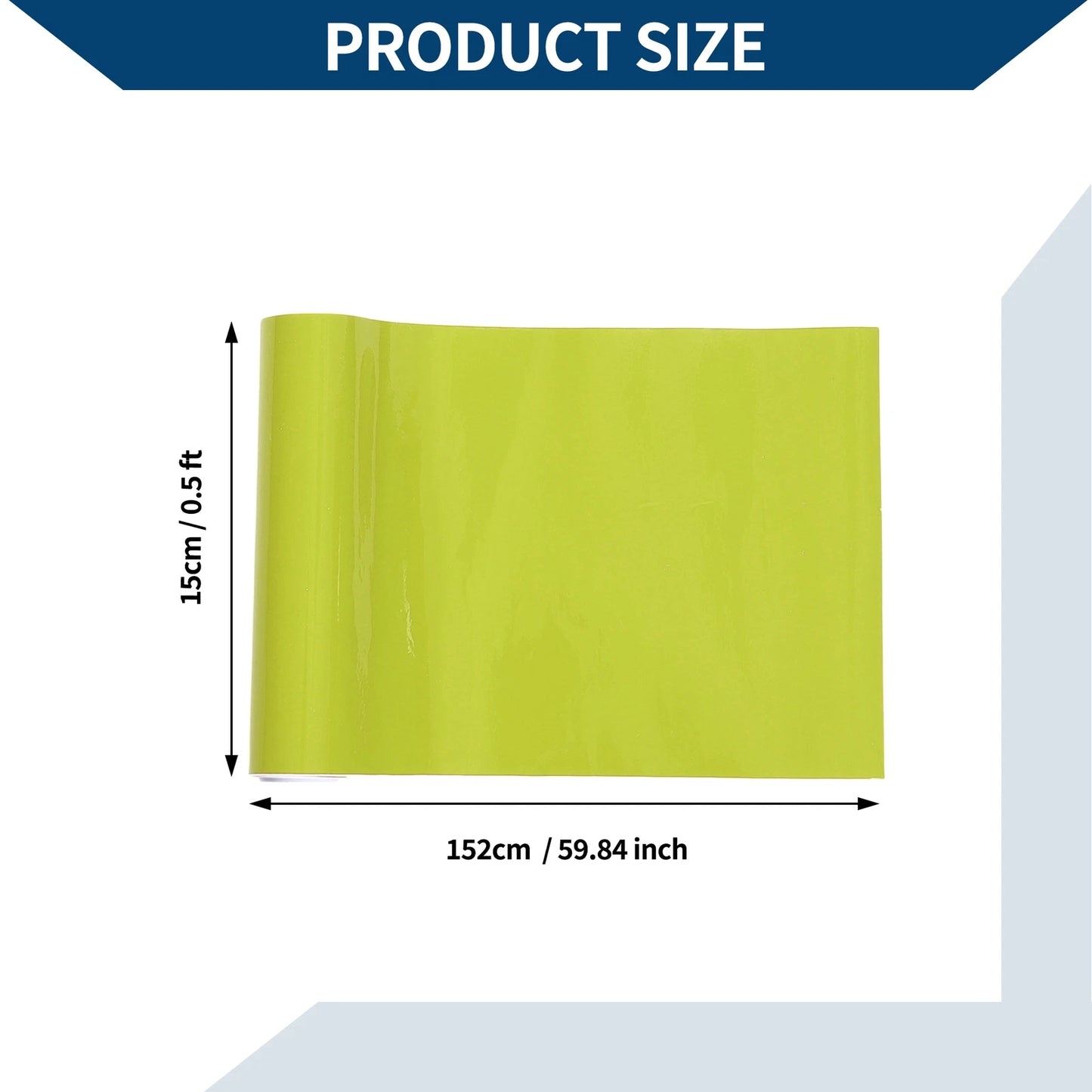 Car Wrap Film 0.5 ft x 59.84 inch Light Green for Universal Use (0.5 ft)