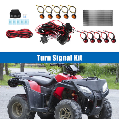 Set of 4 Black LED Turn Signal Kit for Polaris RZR Ranger Turbo