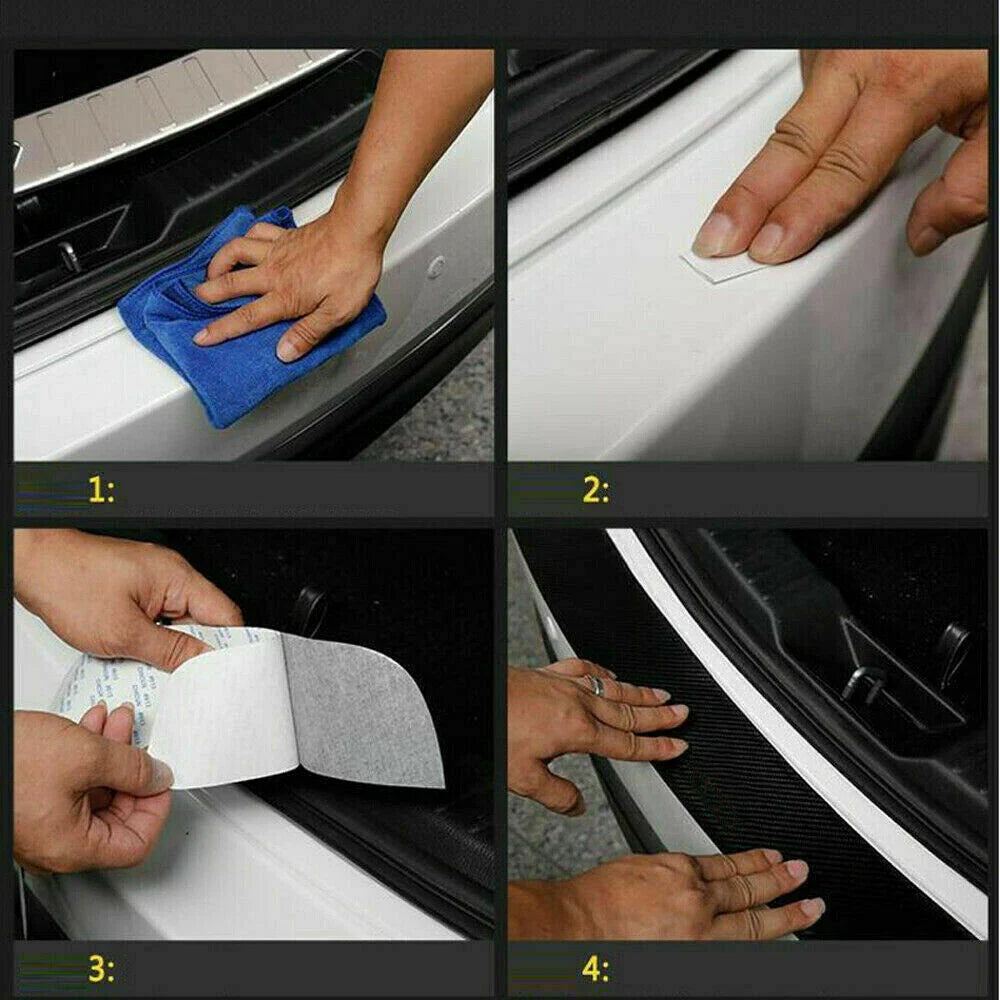 2 x PU Leather Rear Bumper Sill Protector for Toyota RAV4 (2019–2023)