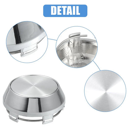 4 x 60mm Chrome Wheel Center Caps for Universal Rims (No Logo)