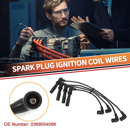 Set of 4 Spark Plug Wire Ignition Coil Cables No. 036905409K for VW Golf IV (1997–2006)