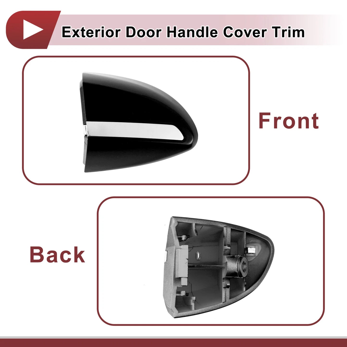 Exterior Door Handle Cover Trim for Toyota Corolla (2014–2018) Black
