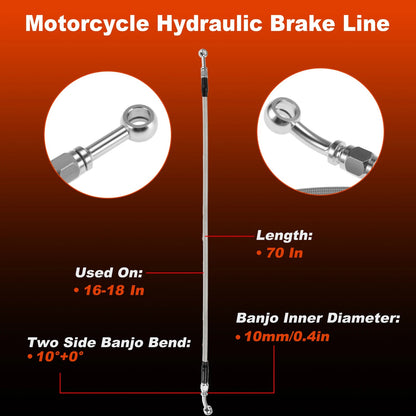 70" Brake Hose Oil Line for Harley Davidson (No. 41800011)