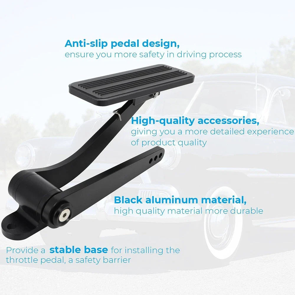 Aluminum Alloy Throttle Pedal for Chevy Ford, Black