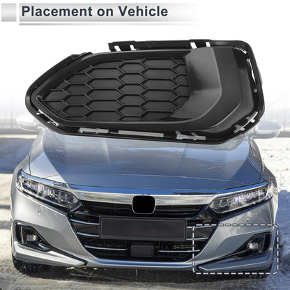1pc Fog Light Grill for Honda Fit (2018) No. 71108T5HH50, ABS Black