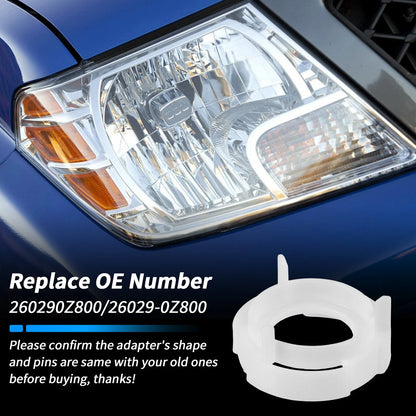 2pc Headlight Bulb Retainer Ring for Nissan Frontier Altima Murano (2000–2023) 260290Z800
