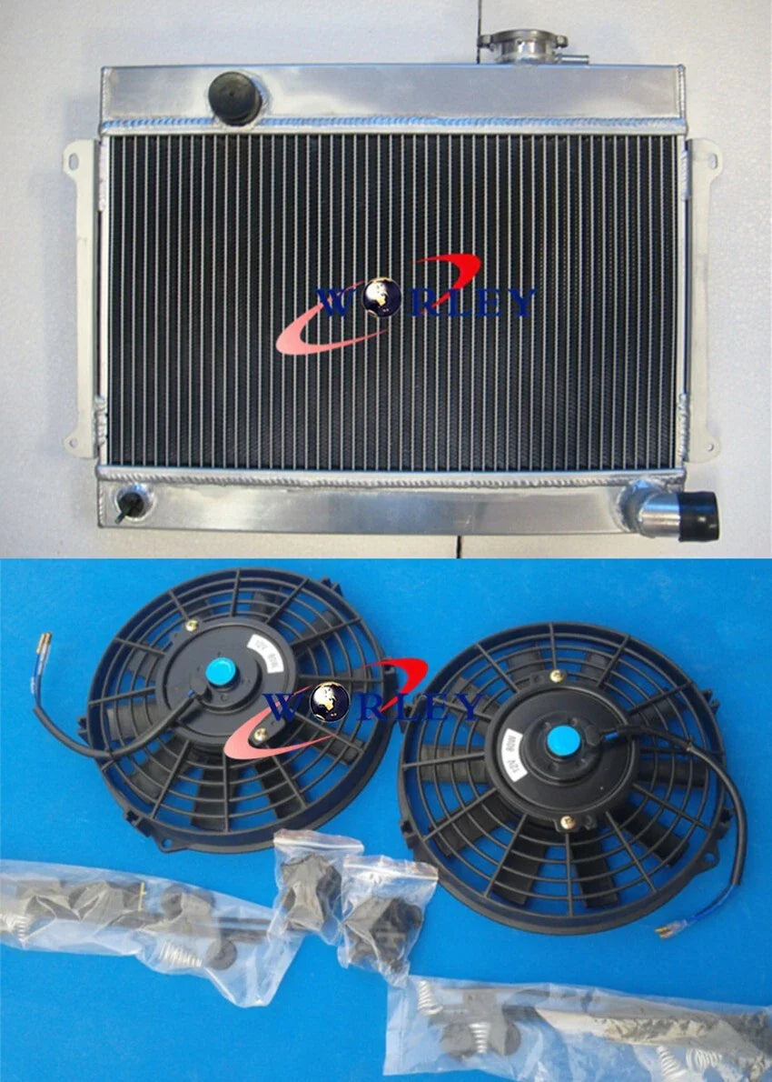 3 Row Aluminum Radiator & Fans for Datsun 1600 (1968-1972)