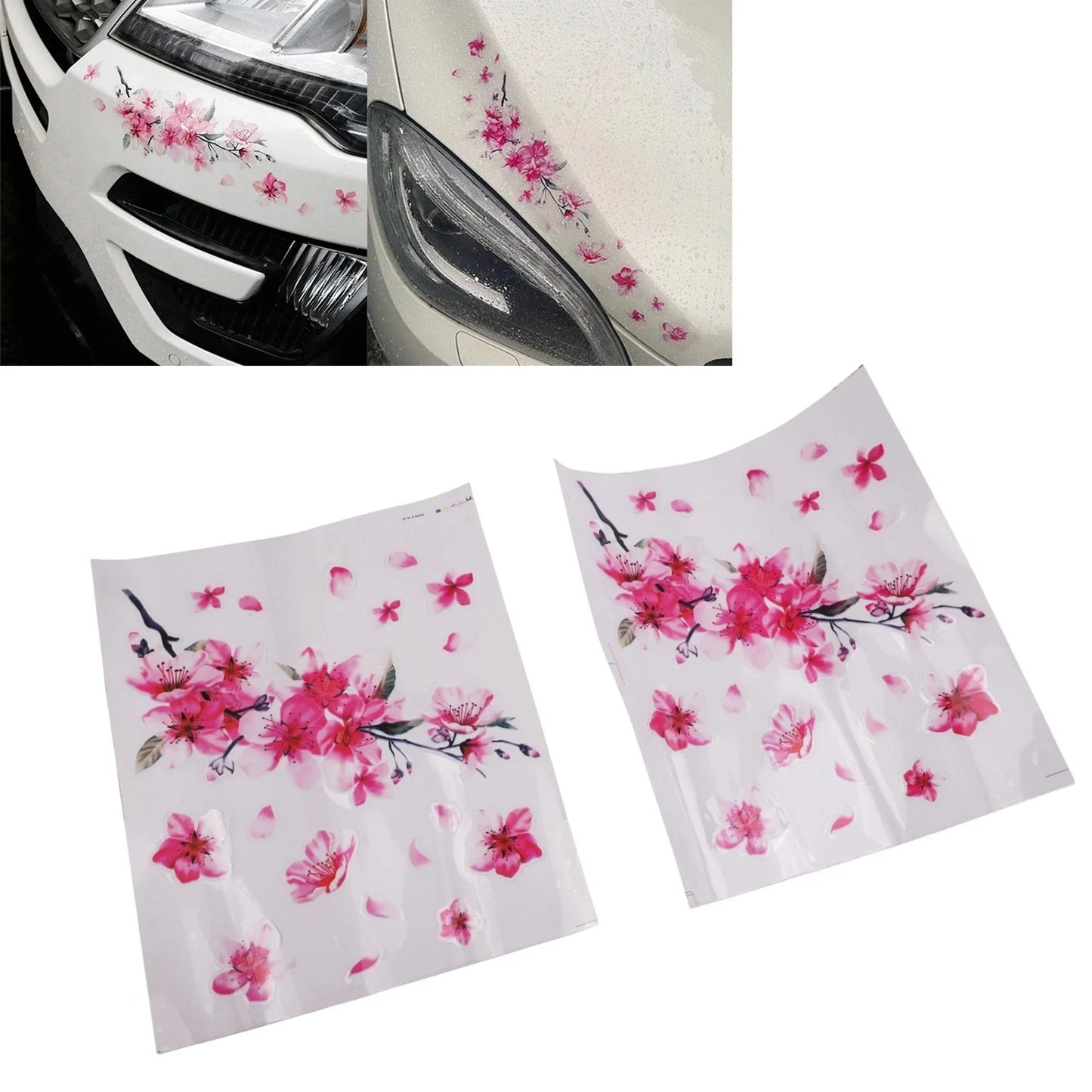 2 x Car Decoration Stickers for Cherry Blossom