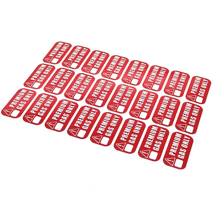 Set of 24 Gas Only Stickers for Truck Gas Tank Decal