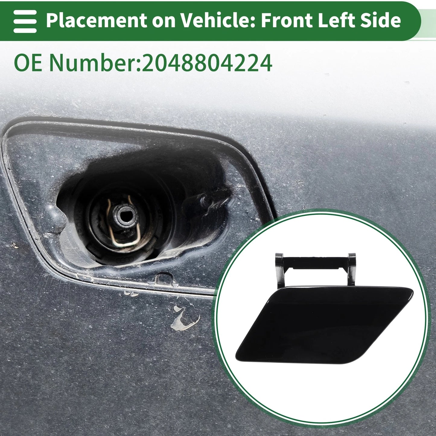 Headlight Washer Nozzle Cover Cap for Mercedes-Benz (2008–2015)