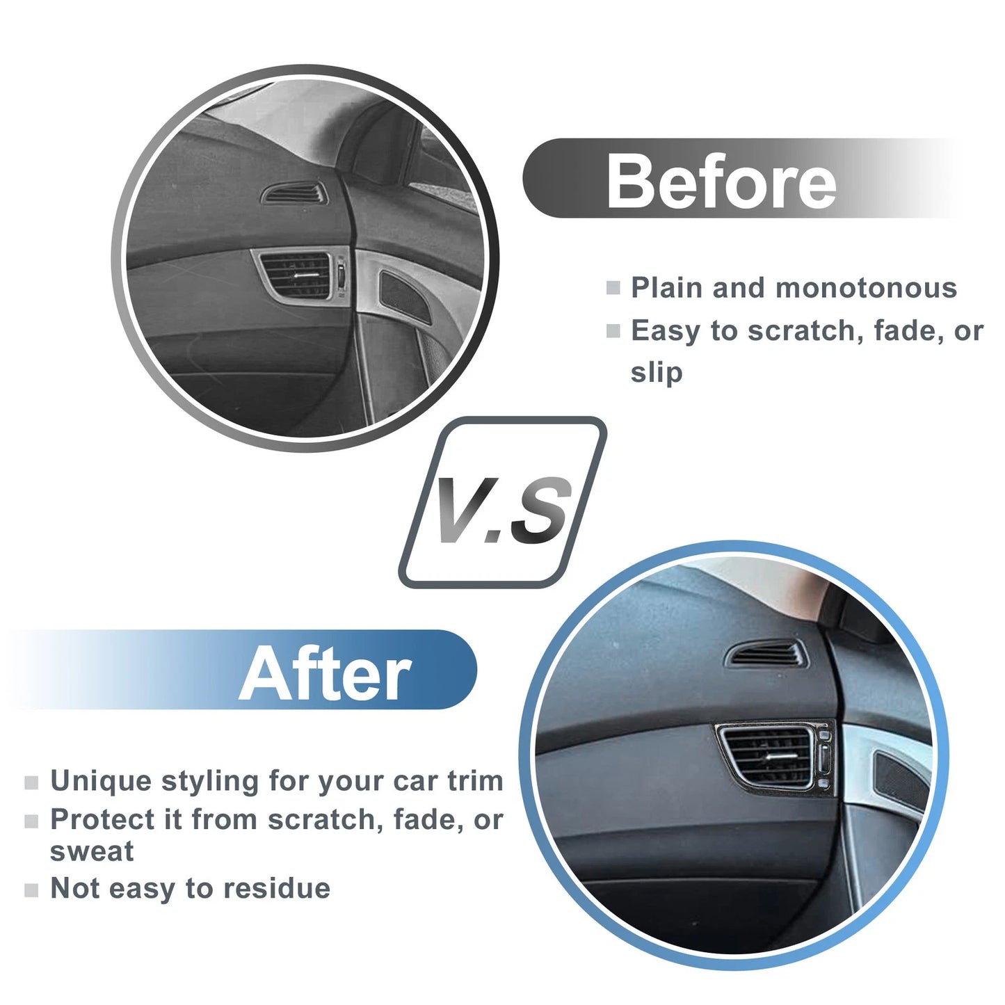 Air Condition Outlet Vent Trim Cover Frame for Hyundai Elantra (2011–2016) 1 Pair