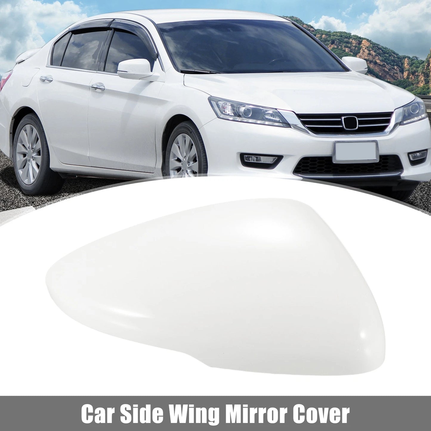 Right Side Door Wing Mirror Cover with Light Hole for Honda