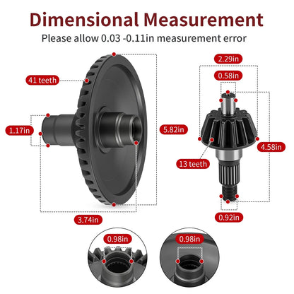 Rear Differential Gear Ring & Pinion for Honda Foreman Rubicon (2015–2019)