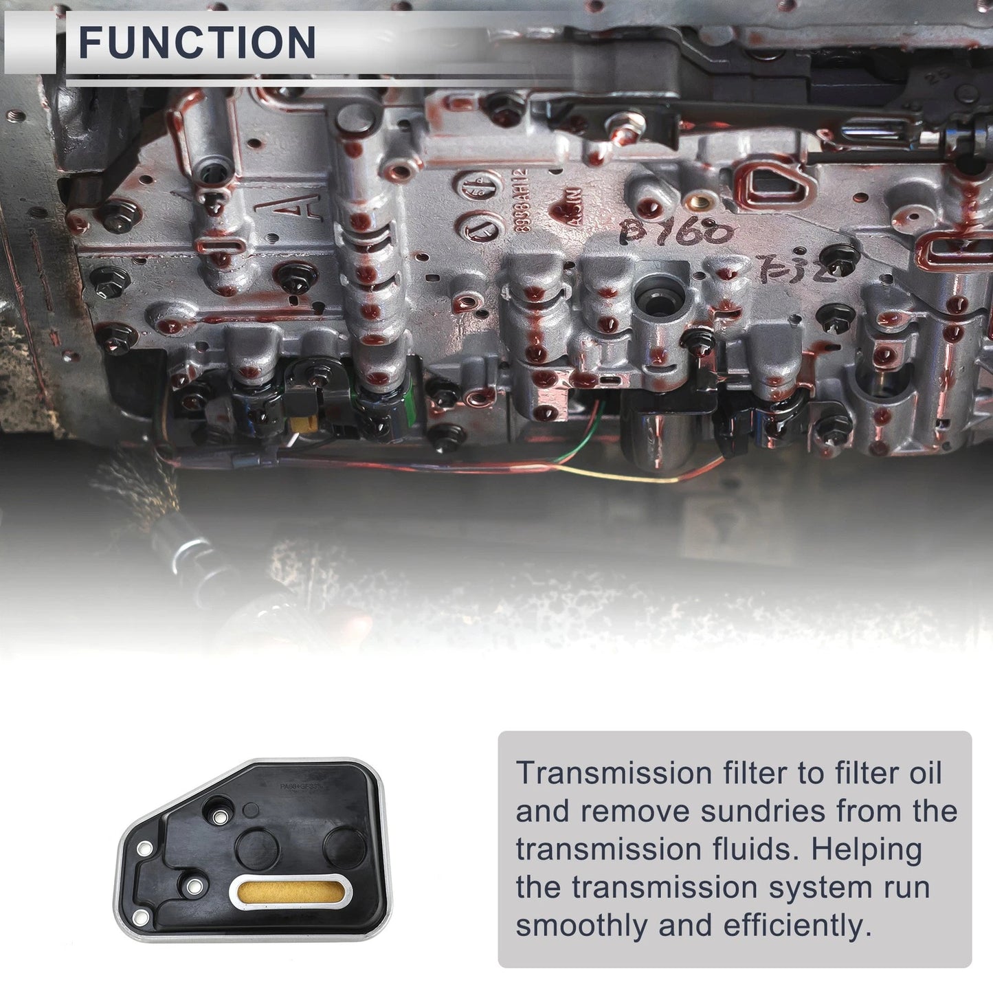 Transmission Filter KM175/KM176 No.MD737840 for Mitsubishi Galant (1992–1998)