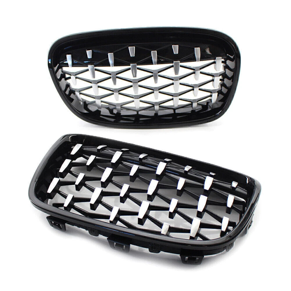 Front Mesh Grille for BMW 1 Series F20 (2011–2014) - Black, Diamond Style