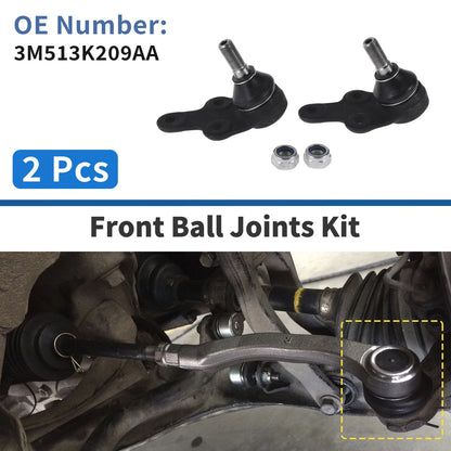 2 Pcs Front Lower Ball Joints for Ford Focus (2004–2011) No. 3M513K209AA
