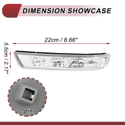Mirror Turn Signal Light for Hyundai Santa Fe (No. 876133J000, Left, Gray, Clear)