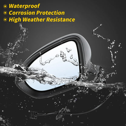 Left Side Door Mirror Black for Chevy Cruze Sedan/Hatchback (2016-2019)