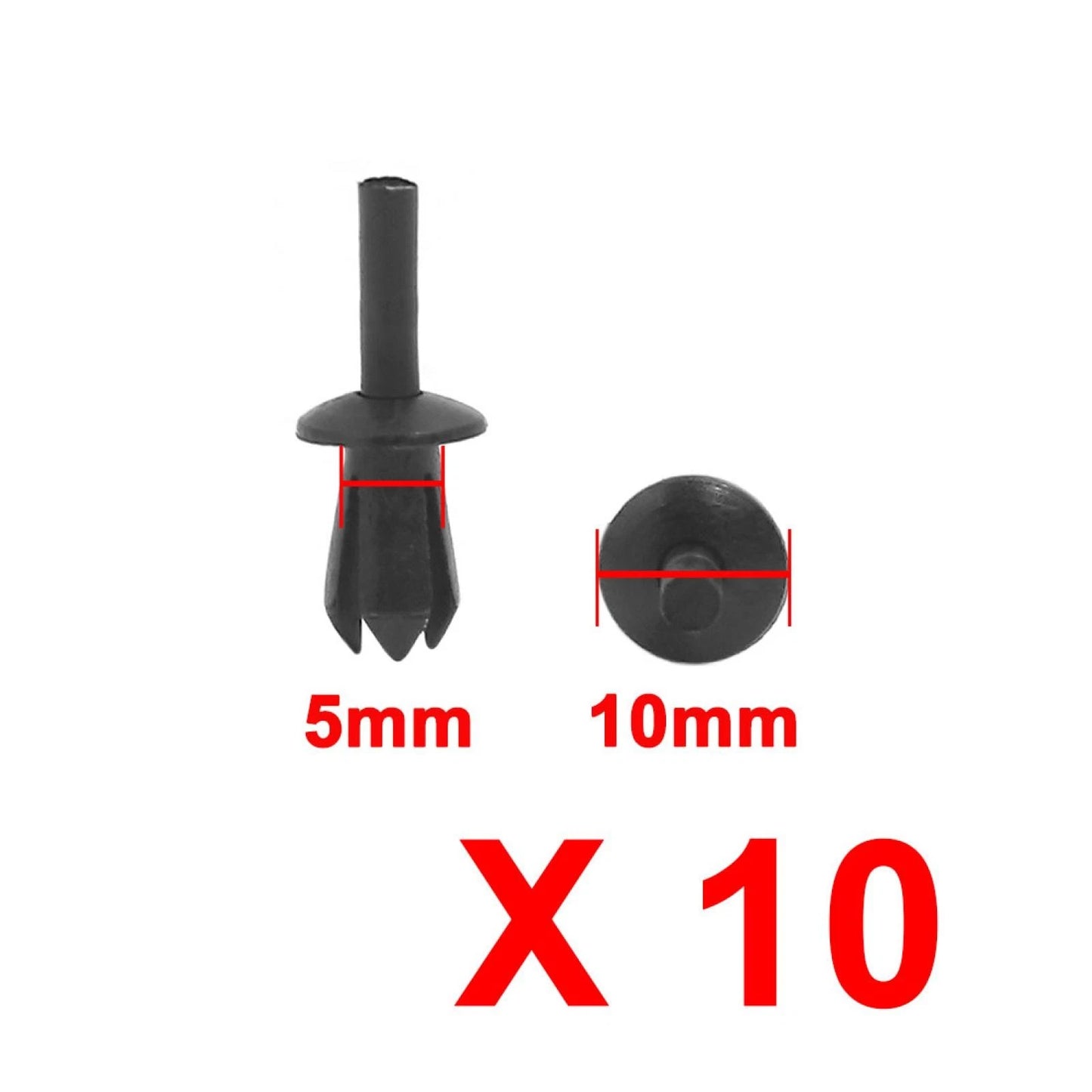 10pcs 5mm Rivet Engine Lining Trim Fastener Clips for BMW