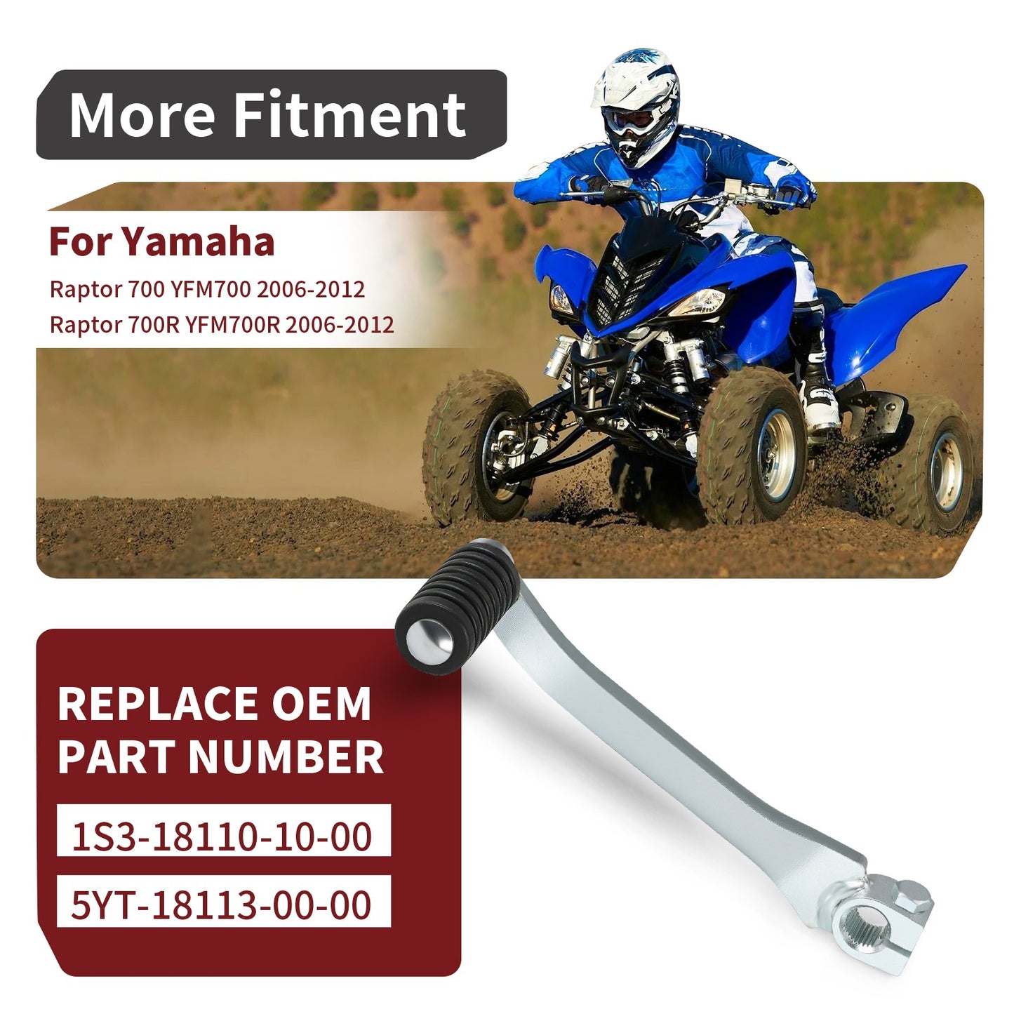Shift Pedal for Yamaha Raptor 700 700R (2006–2012)