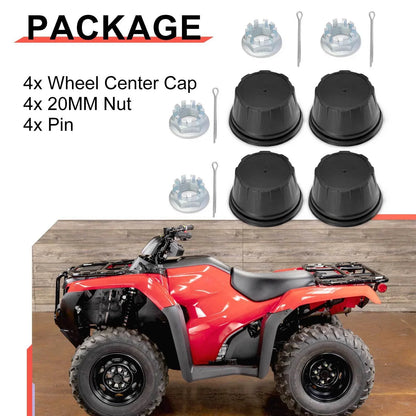 4x Wheel Center Cap W/Nut Kit for Honda Rancher Rubicon