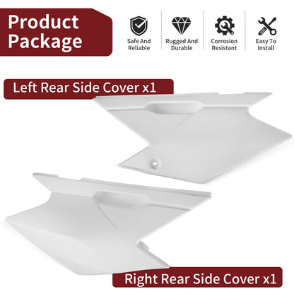 Set of 2 Rear Side Covers for Kawasaki KLX140L KLX140G KLX140 (2008–2024) White