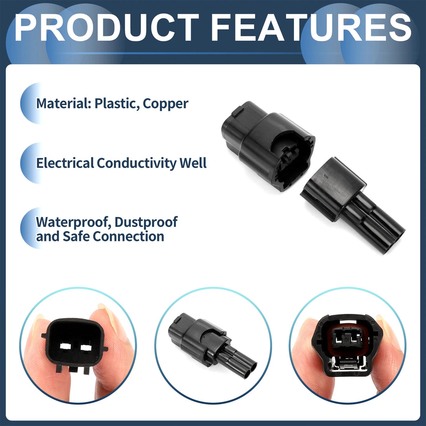 2 Pin Fuel Injector Waterproof Connector Plug for Nissan