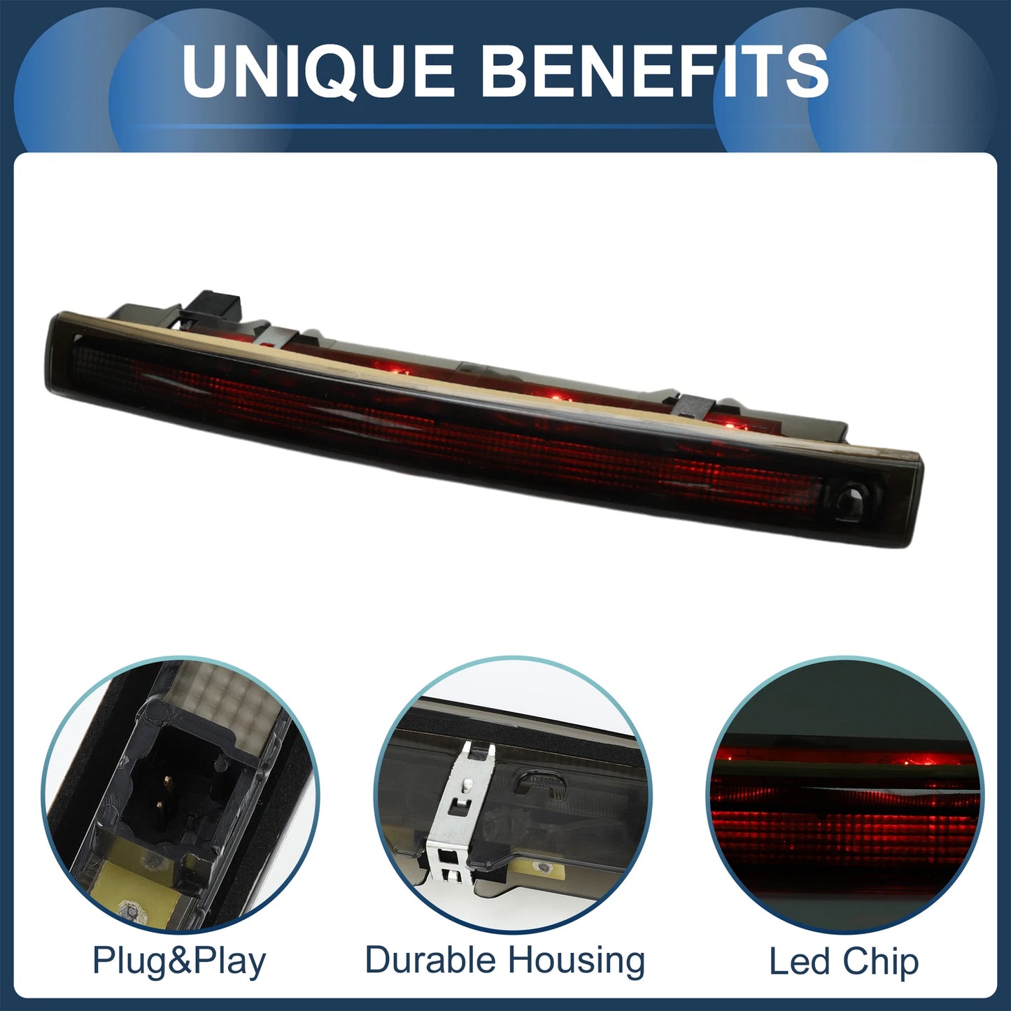 LED Third Brake Light for Renault Megane Mk2 (2002–2009) Black Housing