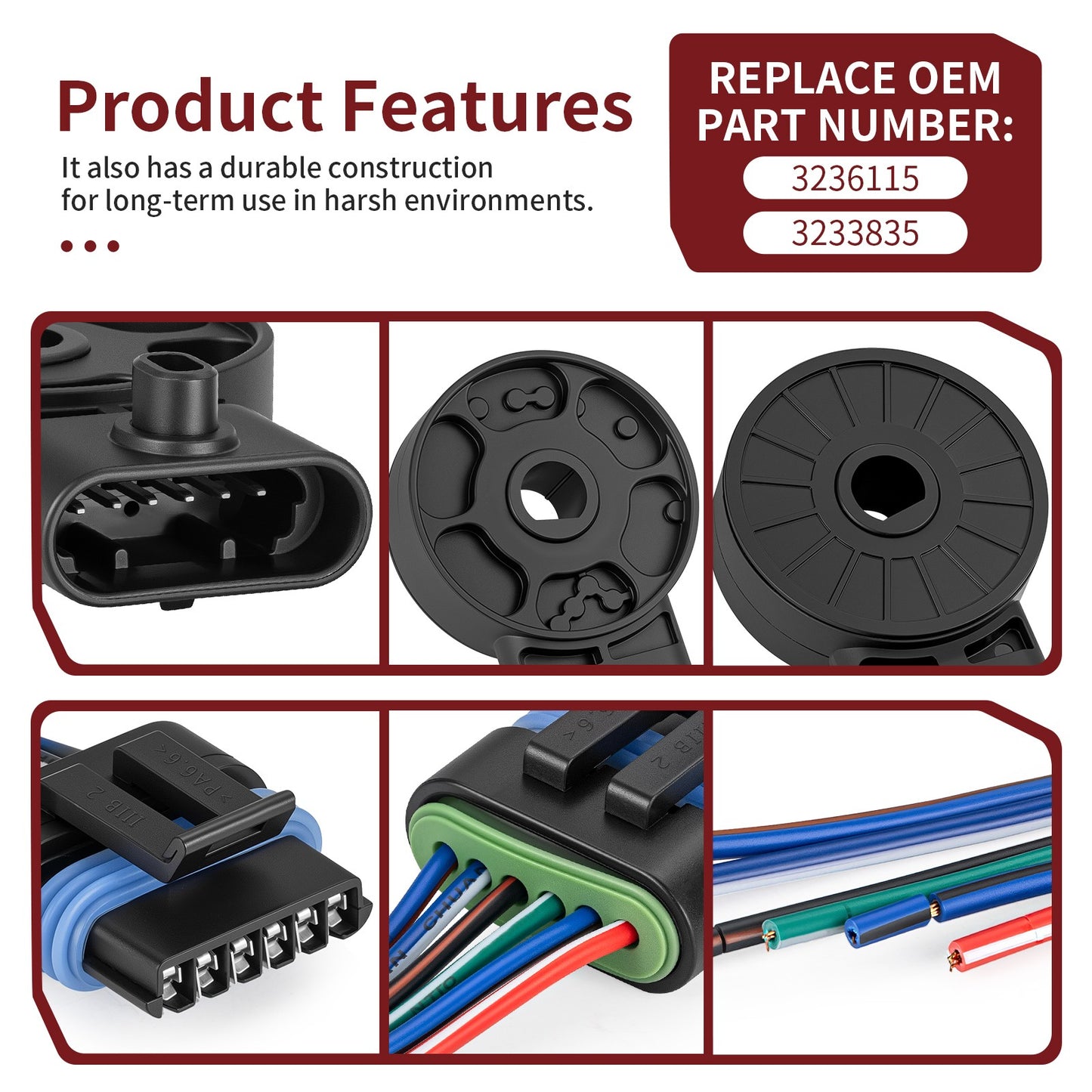 Gear Position Sensor with Pigtail Harness for Polaris Sportsman (2000–2014)
