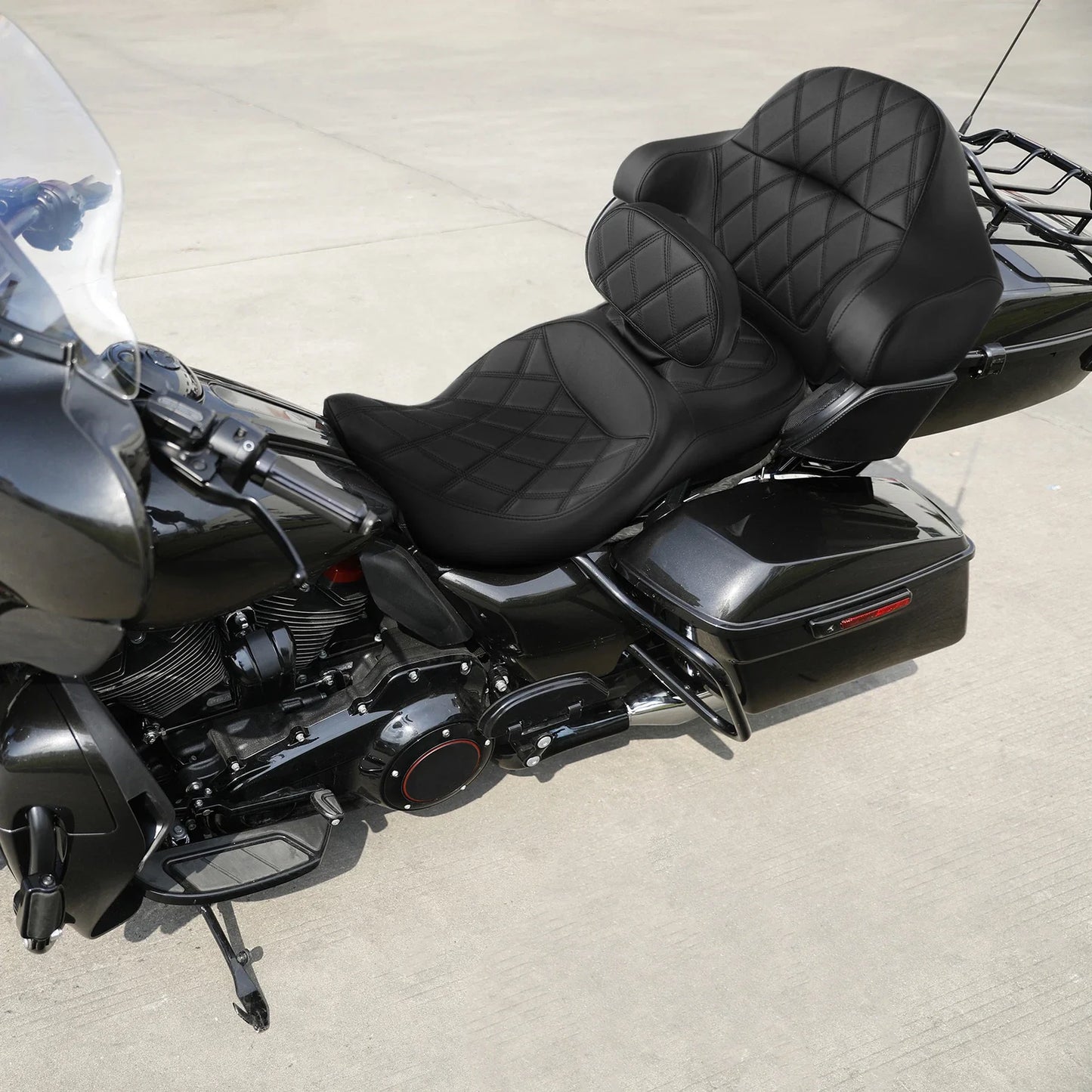 Driver Passenger Seat Backrest Pads for Harley Street Road Glide (2014-2023)
