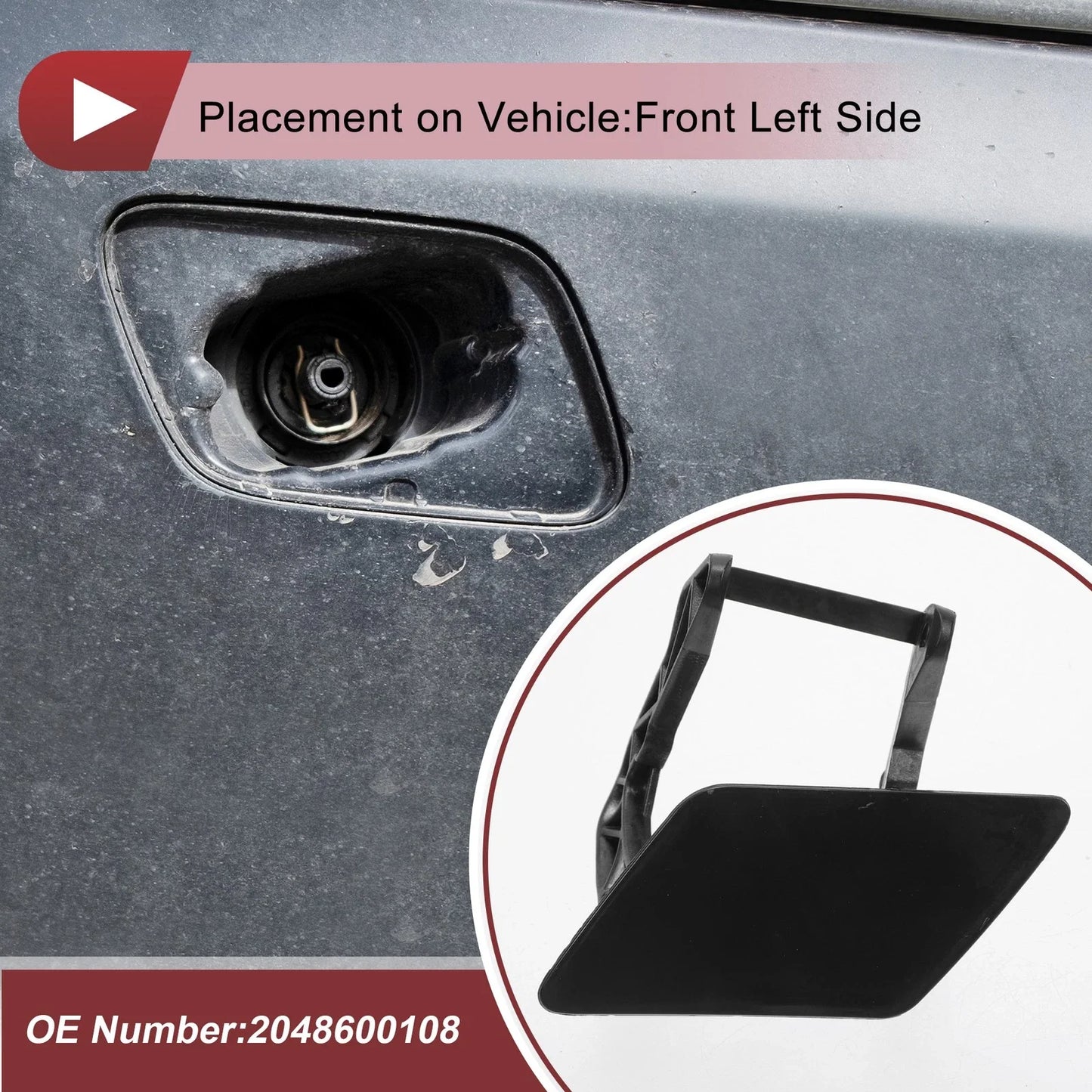 Front Left Washer Nozzle Cover for Mercedes-Benz GLK350 (2010-2015)
