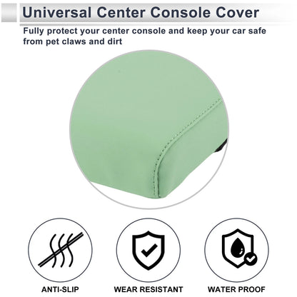 Center Console Cover for Car (12.6"x6.3"x1.97", Light Green)