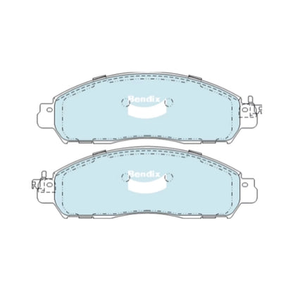 Set of 4 Front Disc Brake Pads for Nissan Navara D23 (2015–2018)