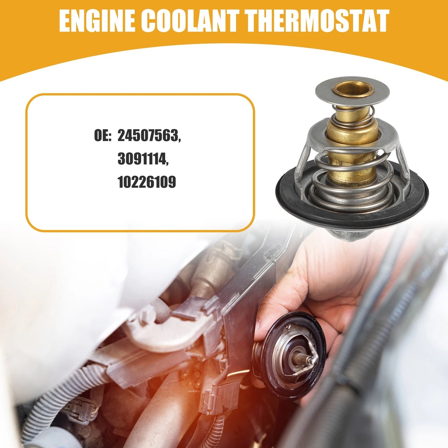 Engine Coolant Thermostat No. 24507563/3091114 for GMC Sierra 2500 (2001–2006)