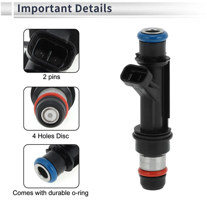 Fuel Injector No. 25313185 for Chevrolet Trailblazer (2002–2007) 1 Pc Black