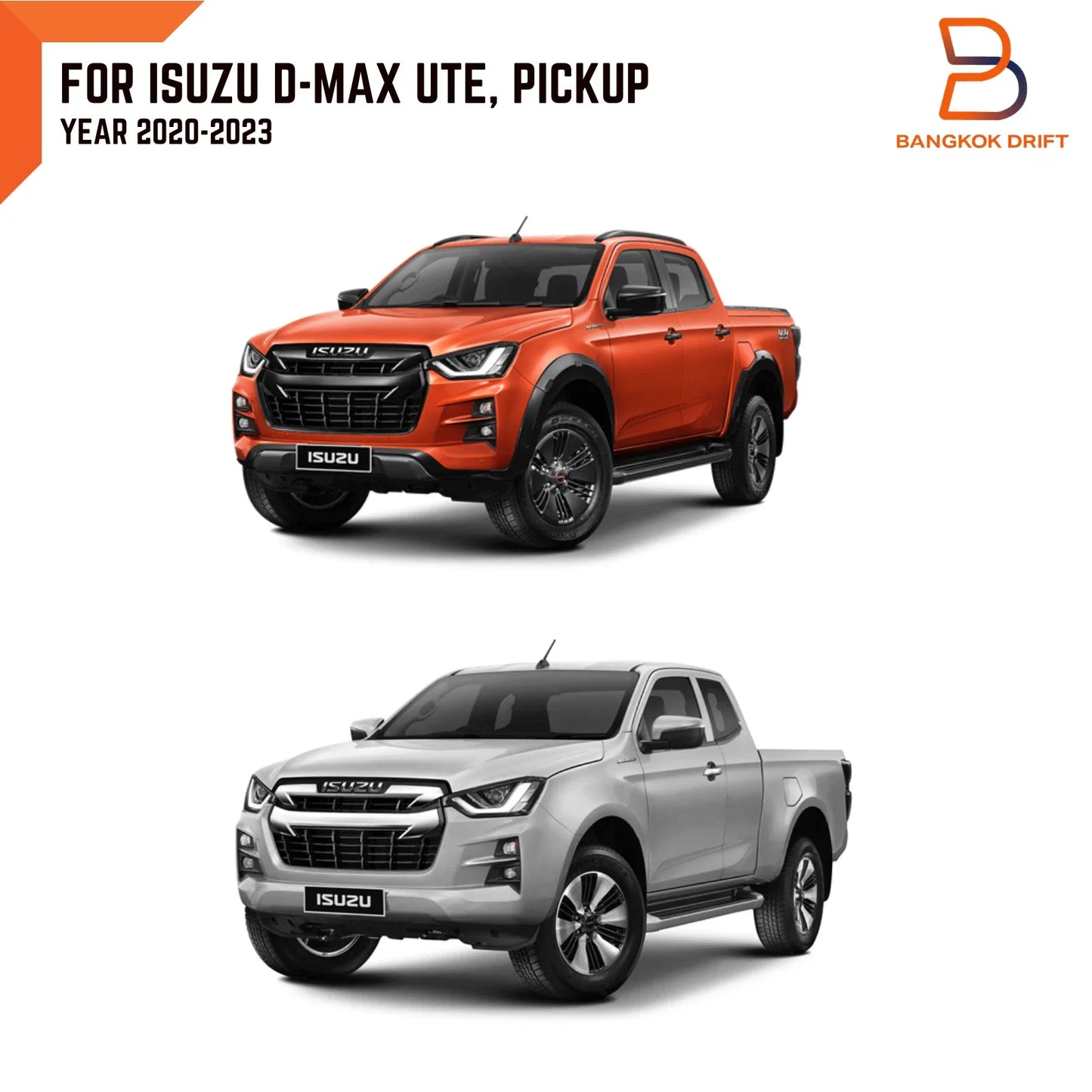 LED Fog Lamp Spot Light Cover Trim for ISUZU D-MAX 20-23