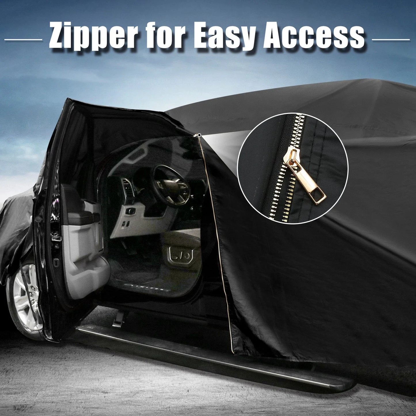 Waterproof Full Car Cover for Dodge Durango 2011-2023 with Zipper