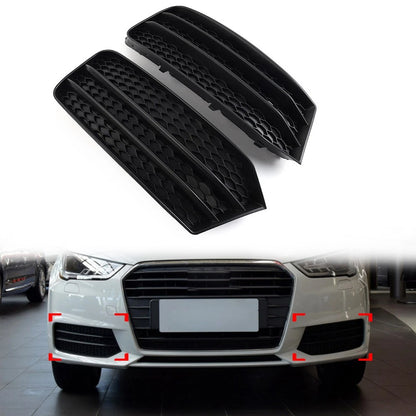 Front Fog Light Grille Cover with Chrome Trim for Audi A6 S6 C8 (2019–2023)