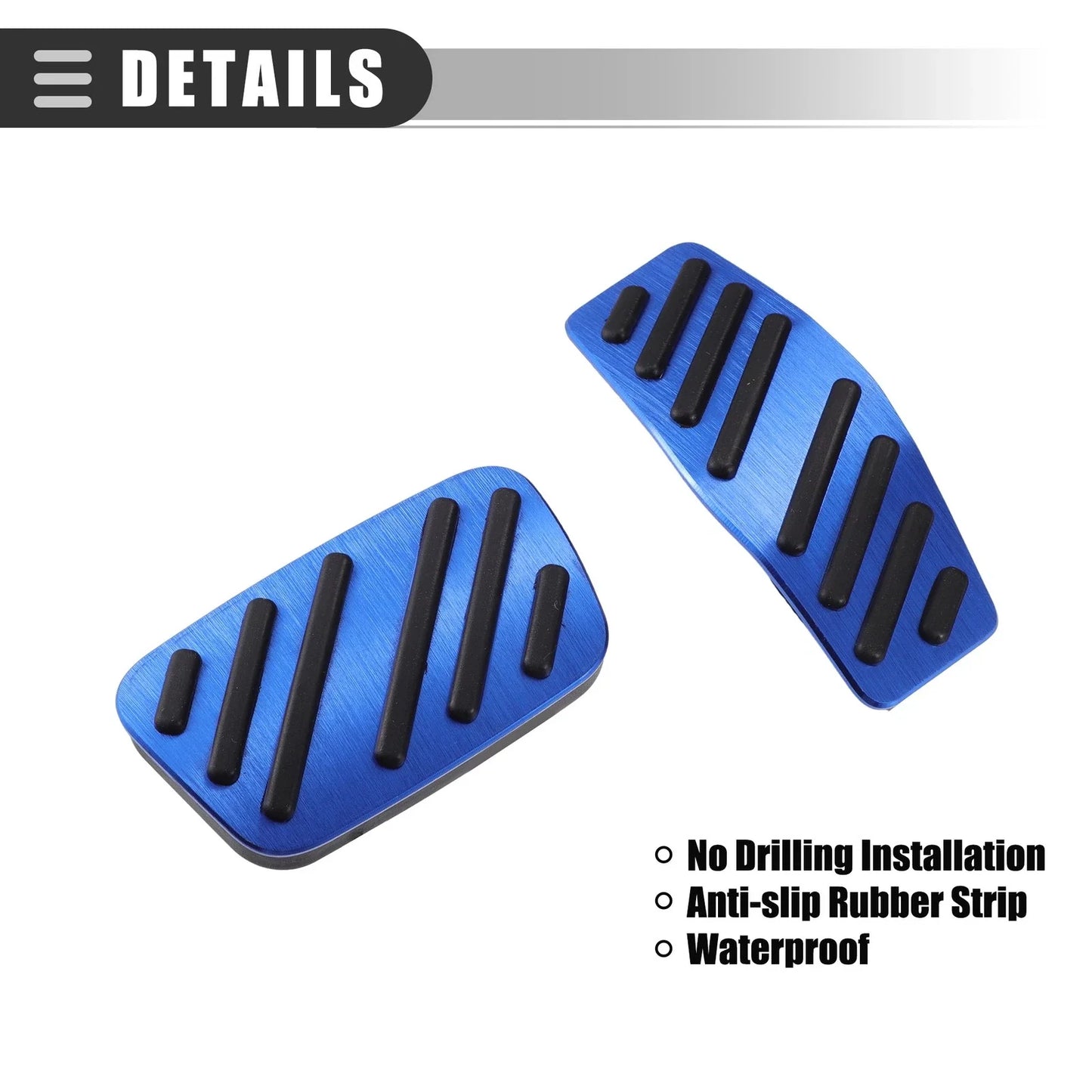 Brake & Accelerator Pedal Covers for Chevrolet Cruze (2009-2020) Black Blue