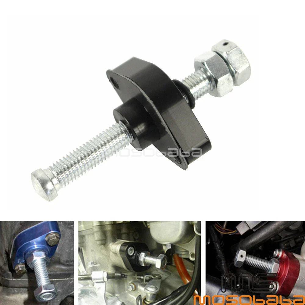 Black Billet Manual Cam Chain Tensioner for Yamaha FZ6, FZR400, YZ250/400, Kawasaki
